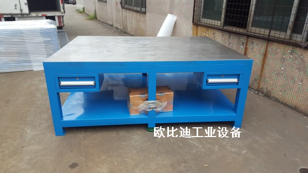 重型钳工台钢板桌铁桌子 模具维修工作台 车间装配台